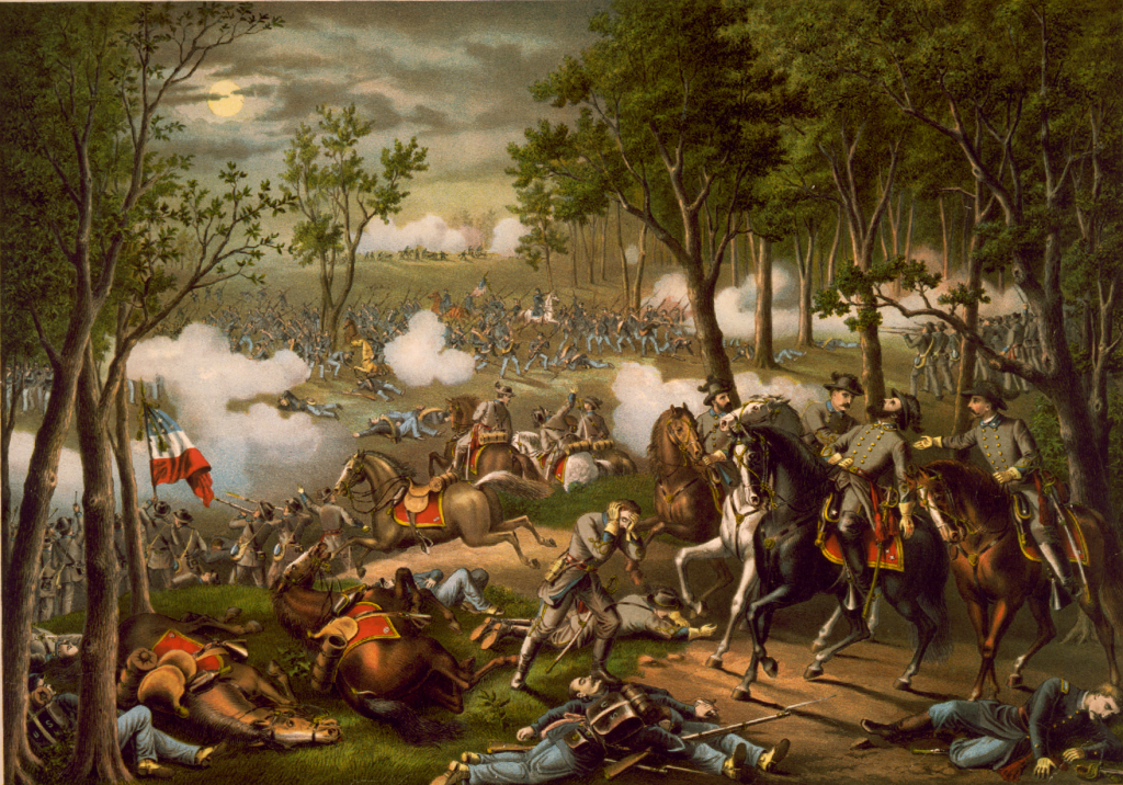 This image has an empty alt attribute; its file name is Battle_of_Chancellorsville-1024x716.png