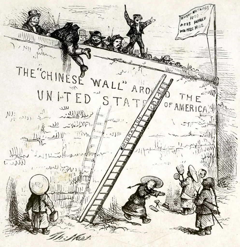 This image has an empty alt attribute; its file name is Chinese-Irish-German-immigration-Thomas-Nast-Harpers-Weekly-July-23-1870-994x1024.webp